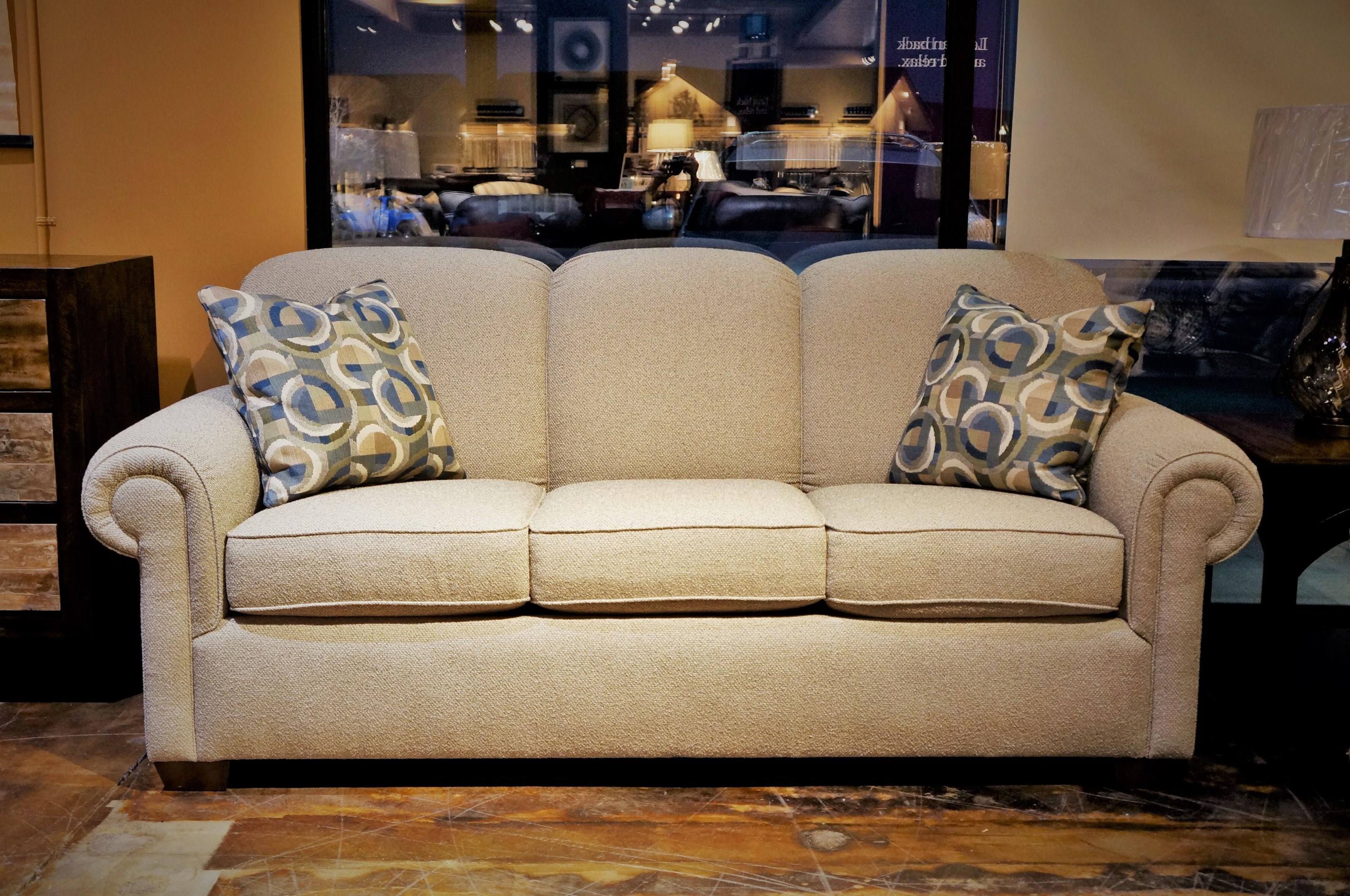 Flexsteel Main Street 5988 44 296 60 V Rolled Arm Queen Sofa